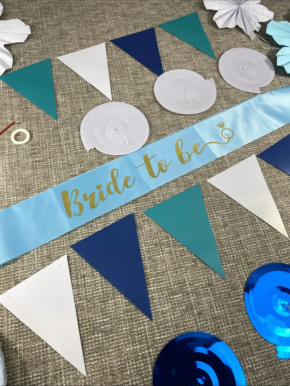 Bride to Be Party Decoration Kit - Blue & Teal